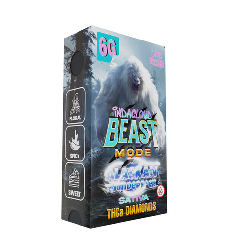 Indacloud Beast Mode Delta Live Resin THCa Disposable - Alaskan Thunderf*ck (Sativa) 