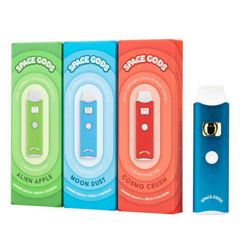 Space Gods - Delta 8 THC + Delta 9 THC Live Resin Disposable Space Pods - 3g