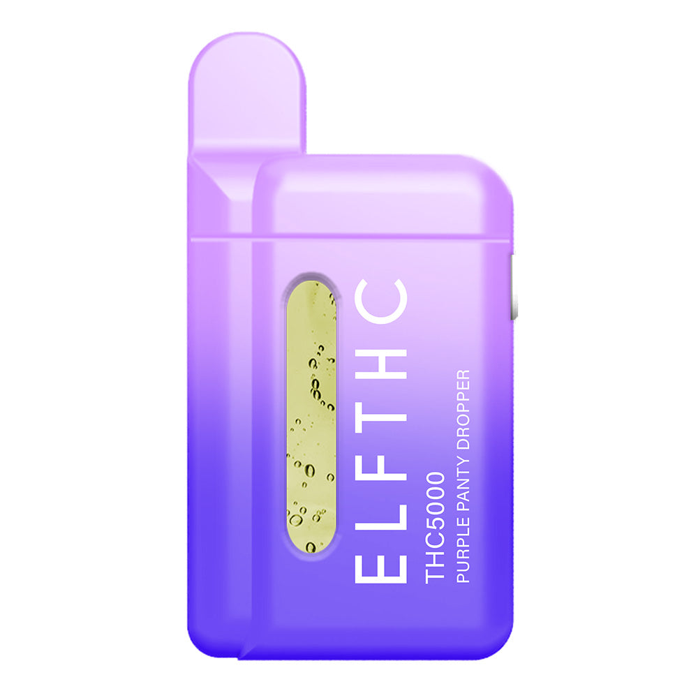 ELFTHC Eldarin Blend D8 + Live Resin 380mAh Rechargeable Vape Disposable 5000MG THC -  Purple Panty Dropper (Hybrid/Sativa)
