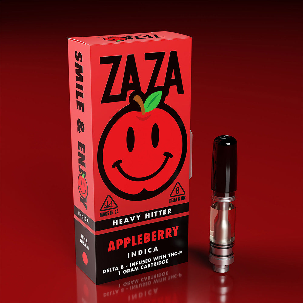 ZAZA Heavy Hitter Delta 8 - THC Infused With THC-P Vape Cartridge 1 Gram - Appleberry (Indica)