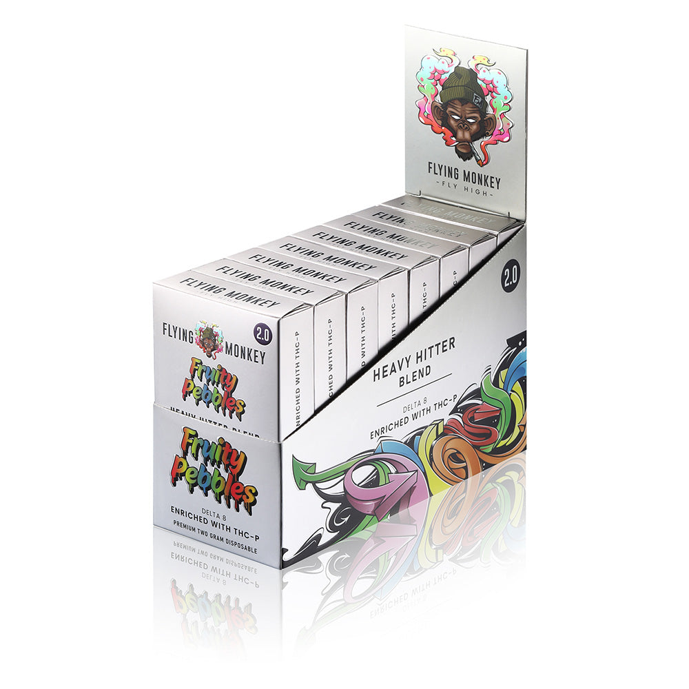 Flying Monkey Fly High Heavy Hitter Blend Delta-8 Enriched With THC-P Premium 2G Disposable Vape - Fruity Pebbles 