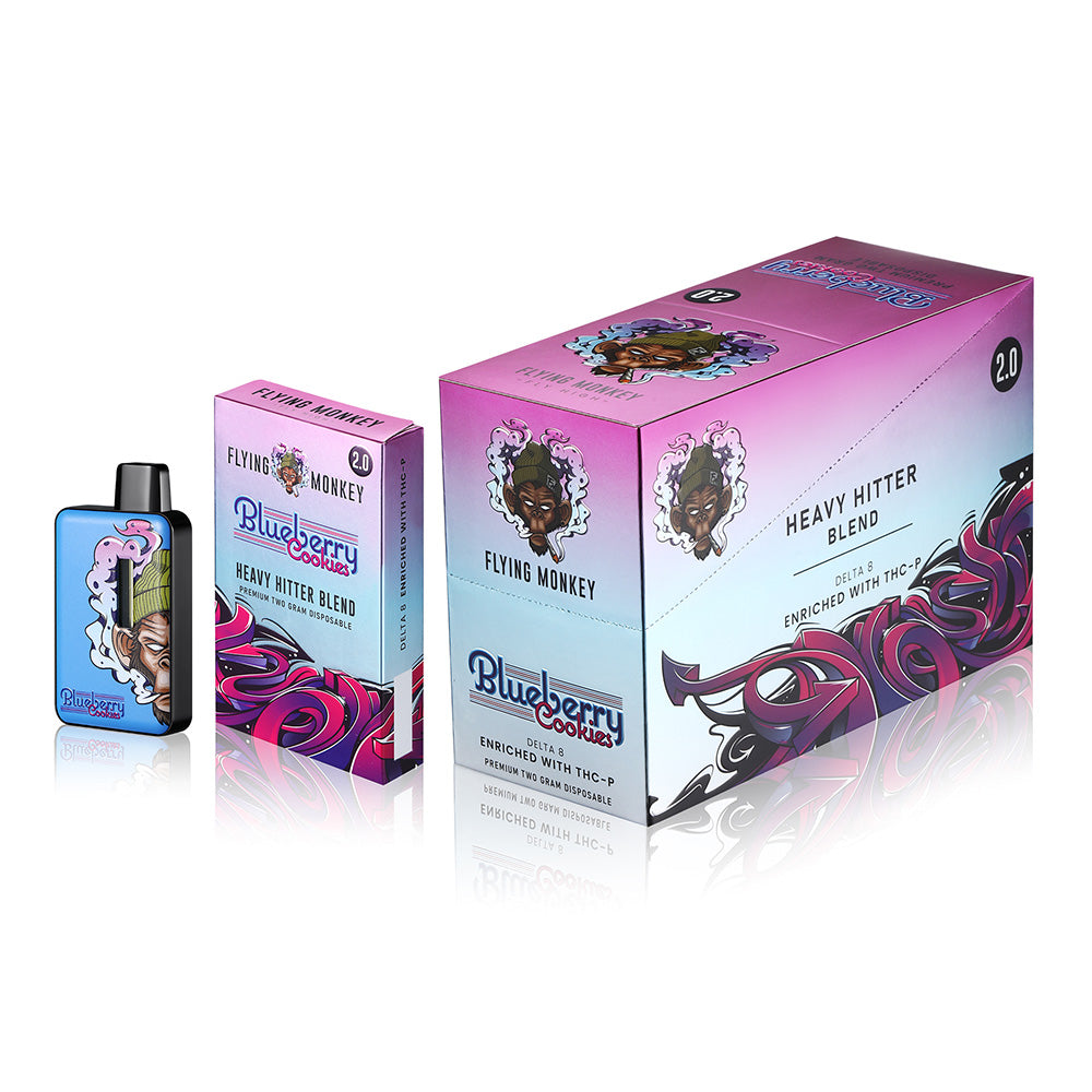 Flying Monkey Fly High Heavy Hitter Blend Delta-8 Enriched With THC-P Premium 2G Disposable Vape - Blueberry Cookies 