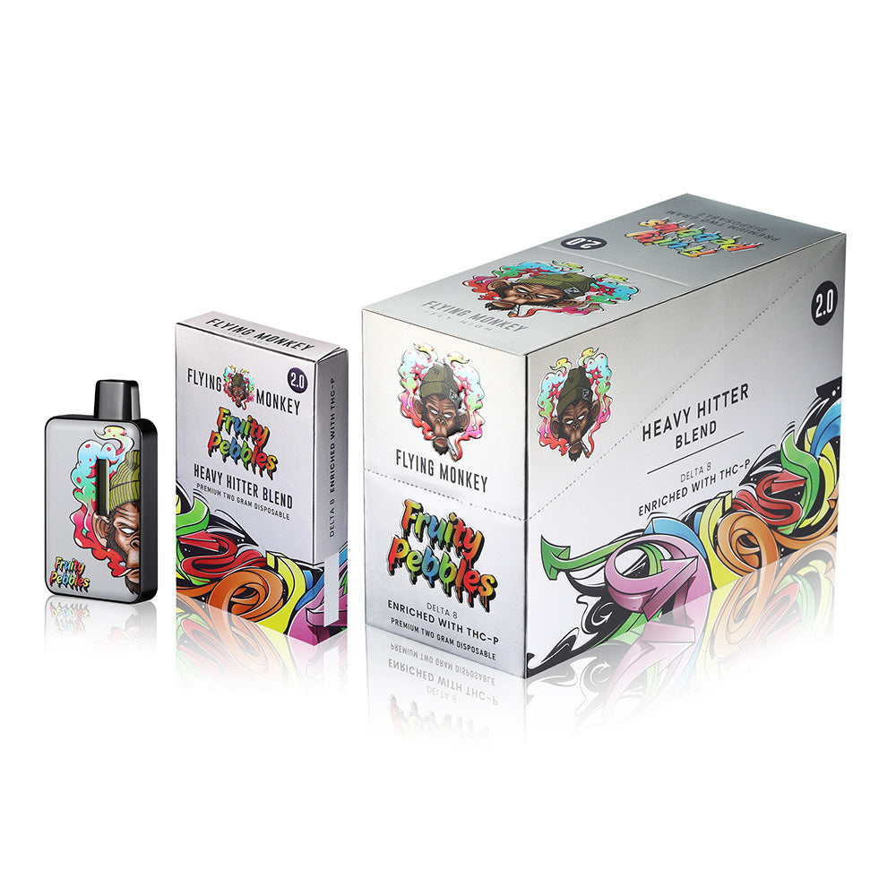 Flying Monkey Fly High Heavy Hitter Blend Delta-8 Enriched With THC-P Premium 2G Disposable Vape - Fruity Pebbles
