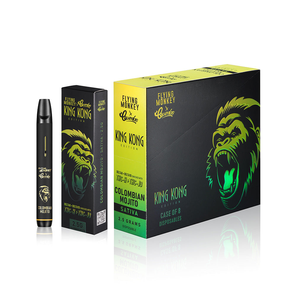 Flying Monkey x Crumbs King Kong Edition Delta8 + Delta10 Enriched With THC-H + THC-JD 2.5G Disposable Vape - Colombian Mojito 
