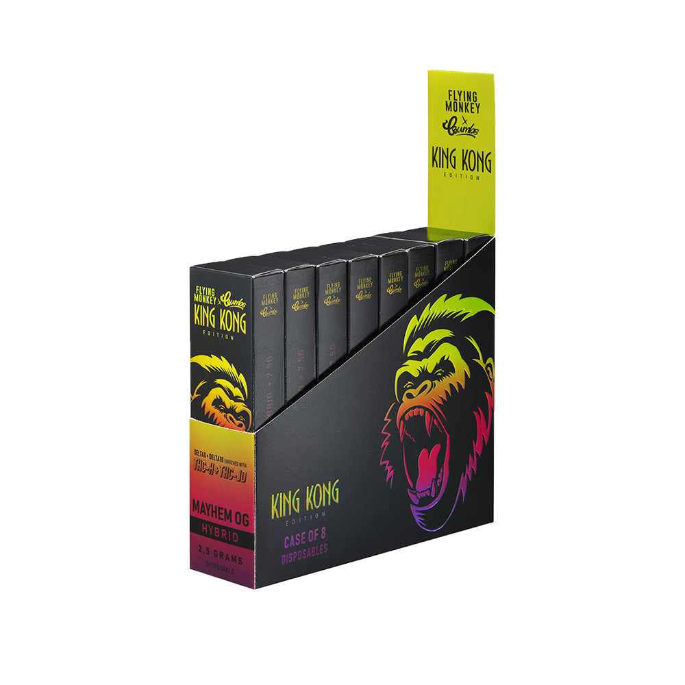 Flying Monkey x Crumbs King Kong Edition Delta8 + Delta10 Enriched With THC-H + THC-JD 2.5G Disposable Vape - Mayhem OG 