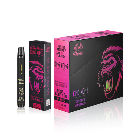 Flying Monkey x Crumbs King Kong Edition Delta8 + Delta10 Enriched With THC-H + THC-JD 2.5G Disposable Vape - Rebel Berry OG 