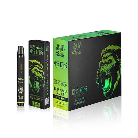 Flying Monkey x Crumbs King Kong Edition Delta8 + Delta10 Enriched With THC-H + THC-JD 2.5G Disposable Vape - Sour Apple Killer 