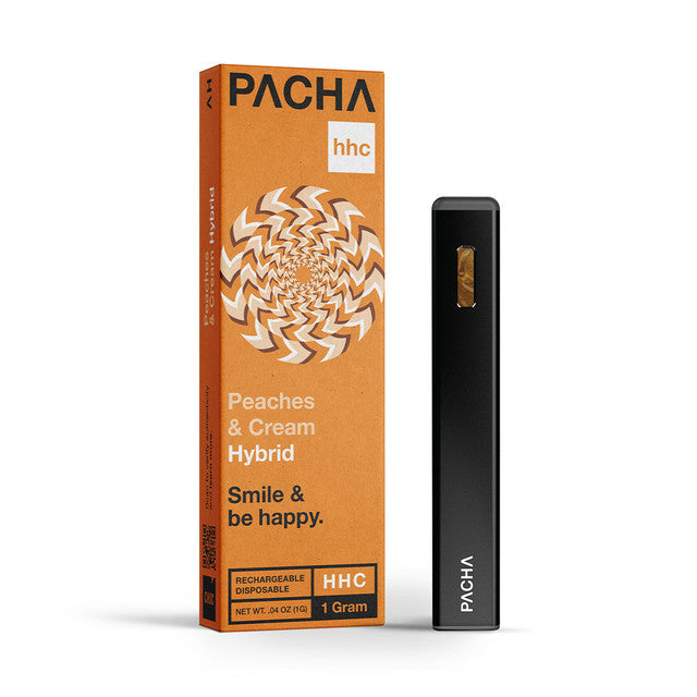PACHA 1G HHC Rechargeable Disposable Vape 1ML by PACHAMAMA - Peaches & Cream (Hybrid)