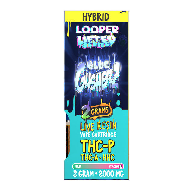 Looper Live Resin Lifted Series 2000MG THC-P + THC-A + HHC Vape Cartridge 2G - Blue Gusherz (Hybrid)