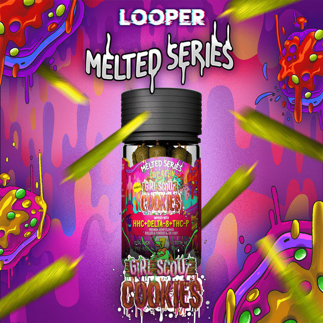 Looper Melted Series 3.5G Live Resin HHC + Delta-8 + THC-P Pre-Rolls -  Girl Scout Cookies (Hybrid)