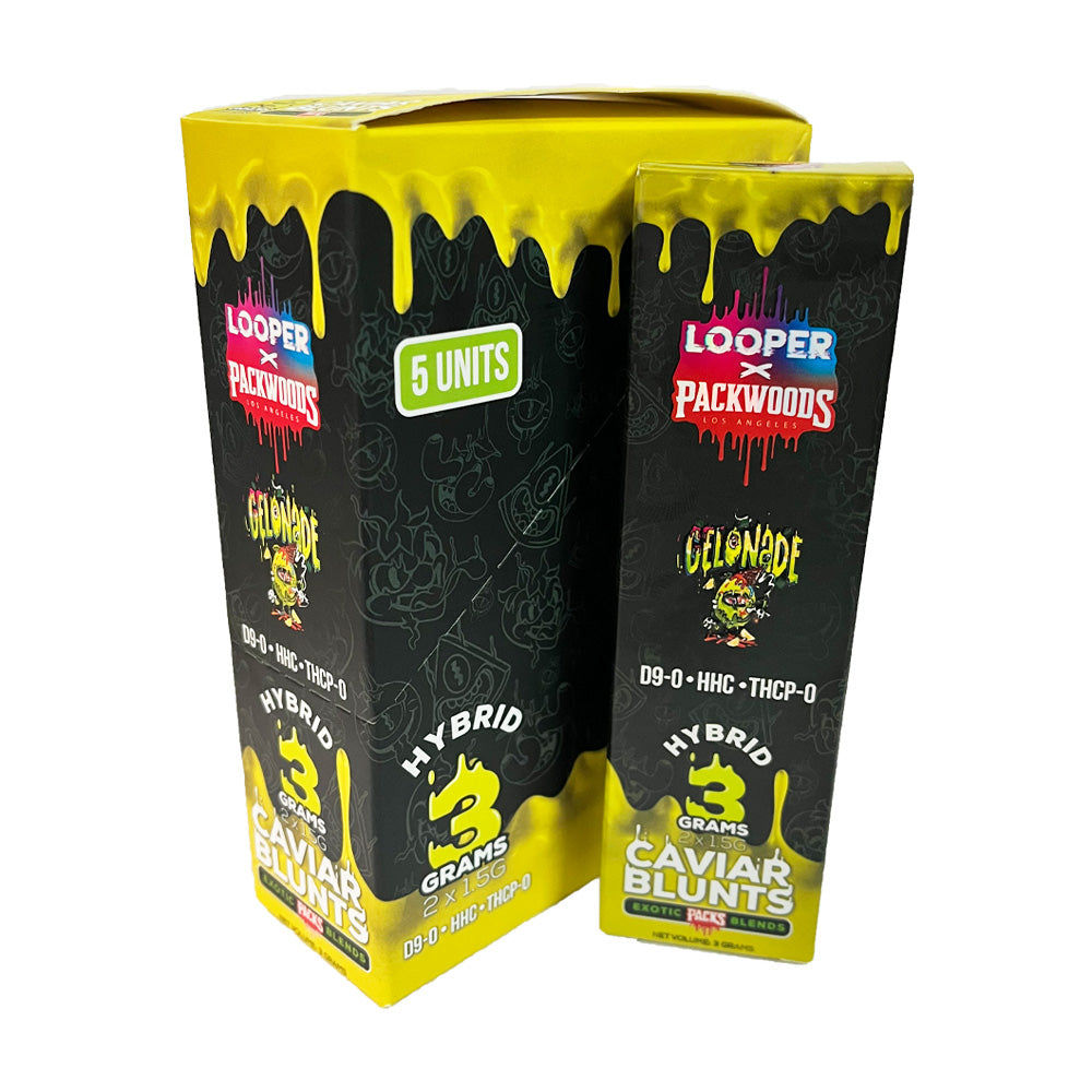Looper X Packwoods 3G Exotic Packs Blends D9-O + HHC + THCP-O Caviar Blunts - Gelonade 