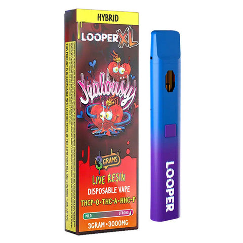Looper XL 3000MG Live Resin THCP-O + THC-A + HHC-P Rechargeable Disposable Vape Pen 3G - Jealousy (Hybrid)