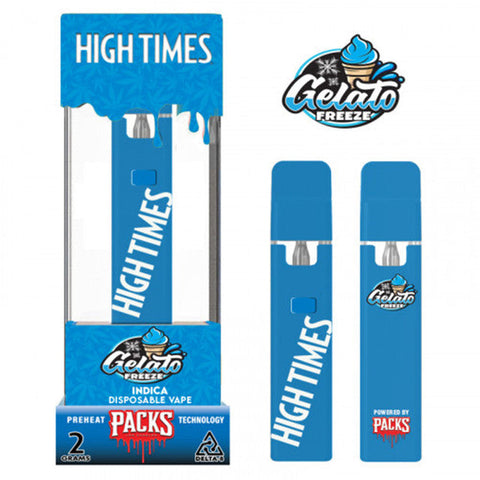 Packs High Times Live Resin Delta 8 Disposable 2G -  Gelato Freeze (Indica)