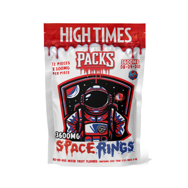 HIGH TIMES x PACKS 3600MG D8 + D9 + D10 Space Rings Gummies - Mixed Fruit 