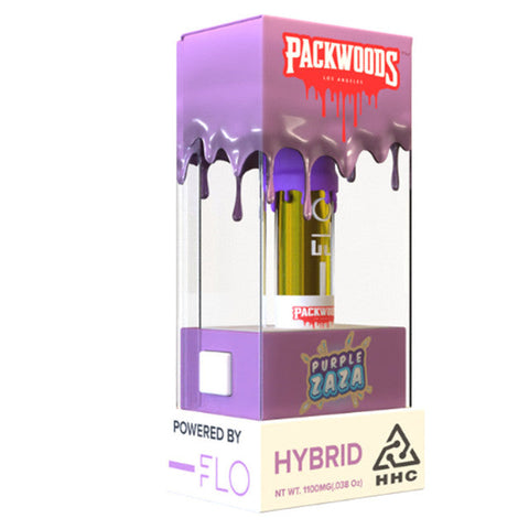 Packwoods X FLO HHC 510 Cartridge 1.1G -  Purple Zaza (Hybrid)