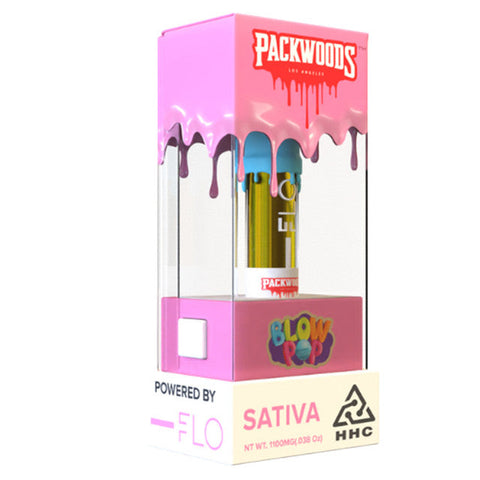 Packwoods X FLO HHC 510 Cartridge 1.1G -  Blow Pop (Sativa) 