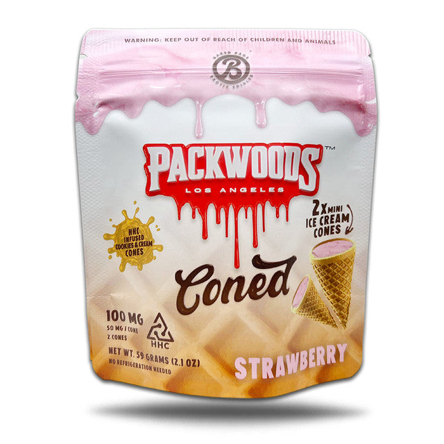 Packwoods x Baked Bags Exotic Edibles Coned 100MG HHC Ice Cream Cone