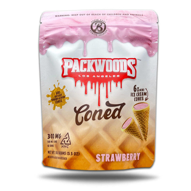 Packwoods x Baked Bags Exotic Edibles Coned 300MG HHC Ice Cream Cone