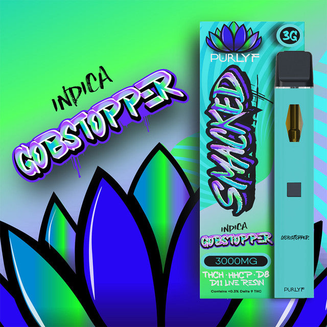 Purlyf Smacked 3000MG THCH + HHCP + D8 + D11 Live Resin Disposable Vape 3G - Gobstopper 