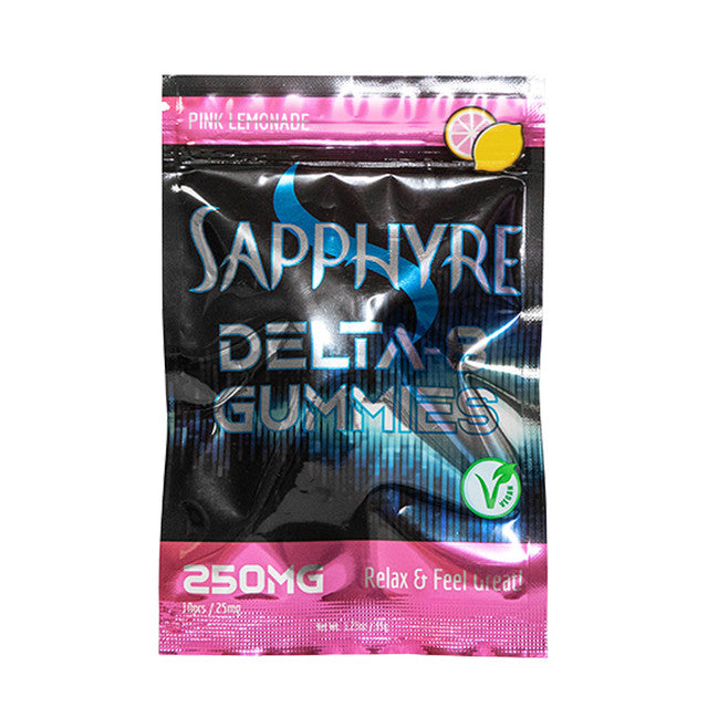 Sapphyre 250MG Delta-8 Infused Gummies - 10 ct Pouch - Pink Lemonade 
