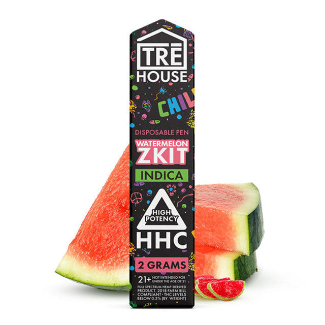 TRE House 2G High Potency HHC Rechargeable Disposable Vape Pen - Watermelon Zkit 