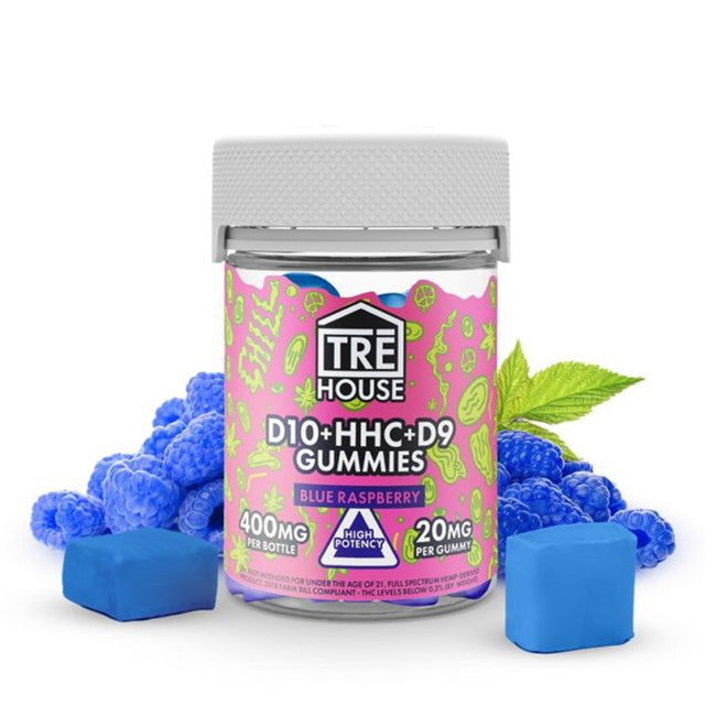 TRE House 400MG High Potency D10+HHC+D9 Infused Gummies