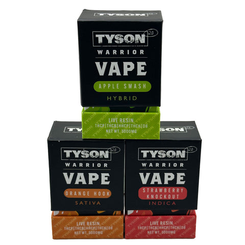 TYSON 2.0 WARRIOR Live Resin 3G (THCP + THCB + HHCP + THCH + D8) Disposable Vape 