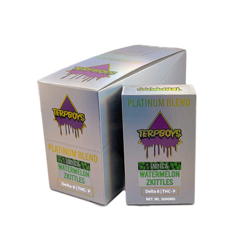 Terpboys Platinum Blend Delta-8 + THC-P Disposable Vape 3G - Watermelon Rainbow Candy (Indica) 