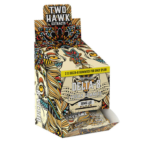 Two Hawk Extracts 50MG Delta-8 Infused Vegan Gummies