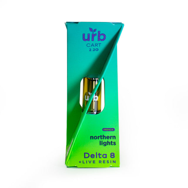 Urb 2.2G Delta 8 Flash Frozen Cultivar + Live Resin Vape Cartridge - Northern Lights (Indica)