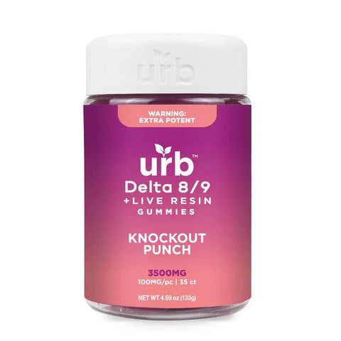 Urb 3500MG Delta 8/Delta 9 + Live Resin Gummies - Knockout Punch 