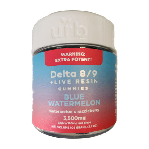Urb 3500MG Delta 8/Delta 9 + Live Resin Gummies - Blue Watermelon 