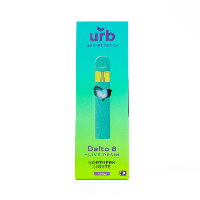 Urb 3G Delta 8 + Live Resin Disposable Vape Device - Northern Lights 