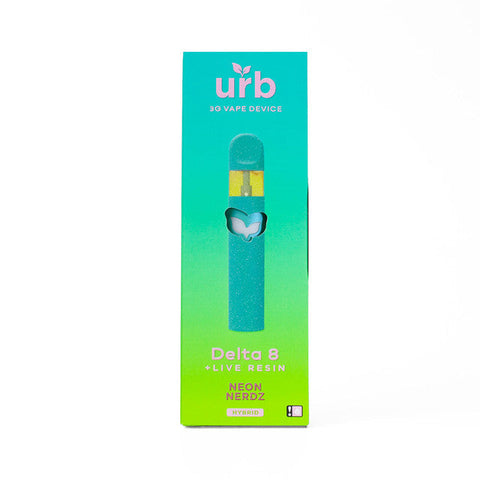 Urb 3G Delta 8 + Live Resin Disposable Vape Device - Neon Nerdz 