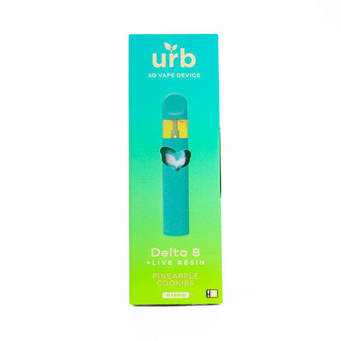 Urb 3G Delta 8 + Live Resin Disposable Vape Device - Pineapple Cookies 