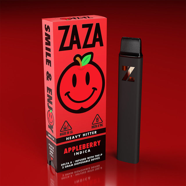 ZAZA Heavy Hitter 2G Delta 8 - Infused With THC-P Rechargeable Disposable Vape Pen - Appleberry (Indica) 