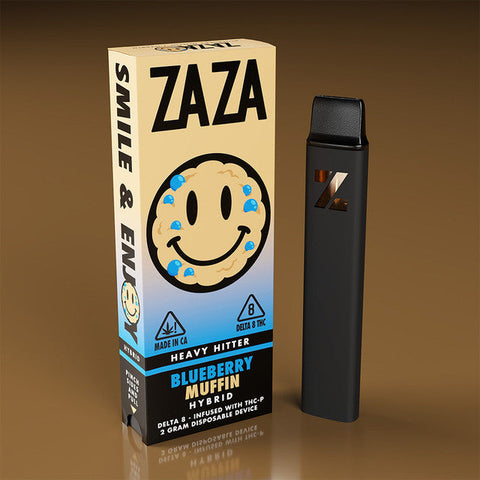ZAZA Heavy Hitter 2G Delta 8 - Infused With THC-P Rechargeable Disposable Vape Pen - Blueberry Muffin (Hybrid)