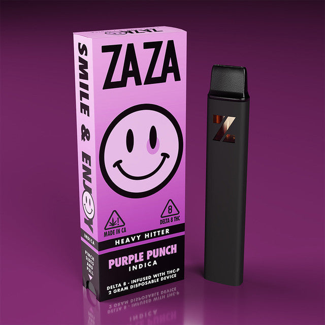 ZAZA Heavy Hitter 2G Delta 8 - Infused With THC-P Rechargeable Disposable Vape Pen -  Purple Punch (Indica)