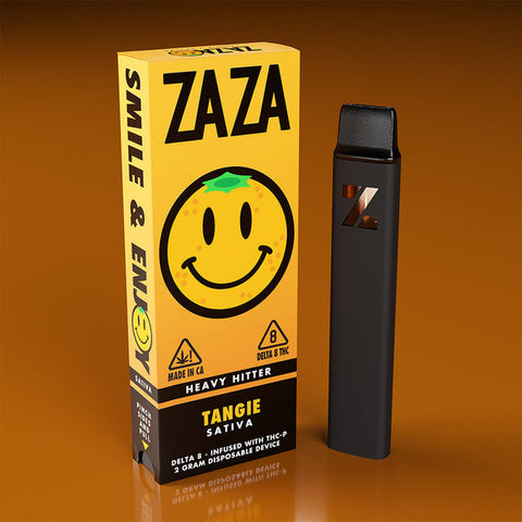 ZAZA Heavy Hitter 2G Delta 8 - Infused With THC-P Rechargeable Disposable Vape Pen - Tangie (Sativa) 