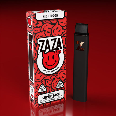 ZAZA High Noon Delta-10 + Delta-8 + THC-P Disposable Device 2G -  Super Jack (Sativa) 