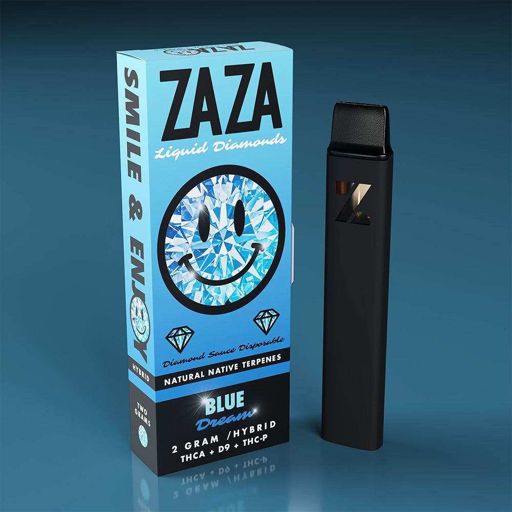 ZAZA Liquid Diamonds D9 + THCA + THC-P Disposable Vape Pen 2G - Blue Dream (Hybrid)