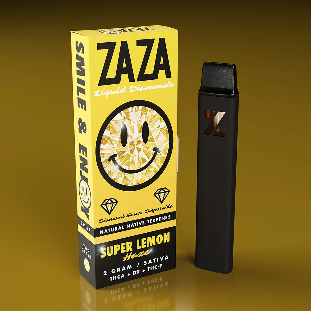 ZAZA Liquid Diamonds D9 + THCA + THC-P Disposable Vape Pen 2G - Super Lemon Haze (Sativa)