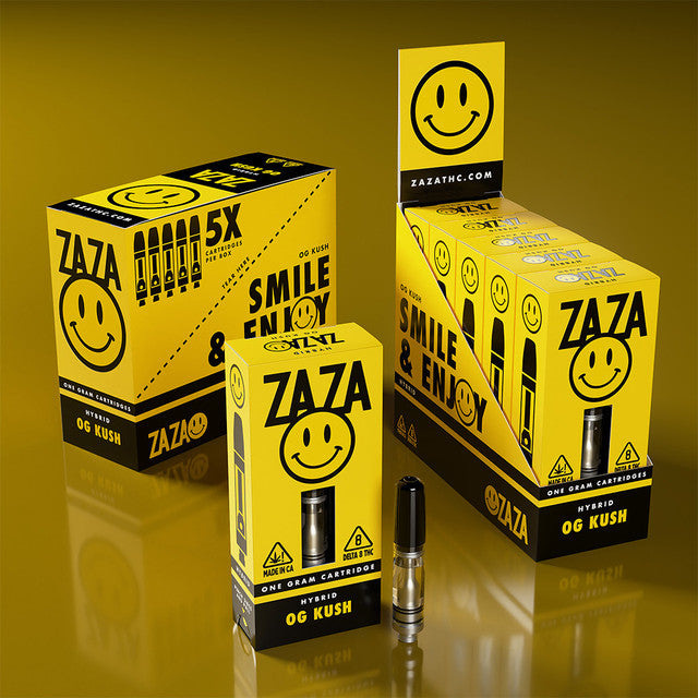 ZAZA Delta 8 510 Cartridges 1 Gram - OG Kush (Hybrid)