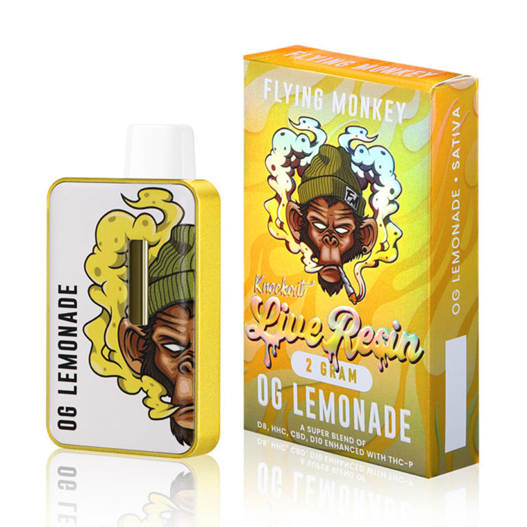 Flying Monkey Live Resin Knockout Blend Disposable Vape | 2000mg - OG Lemonade 